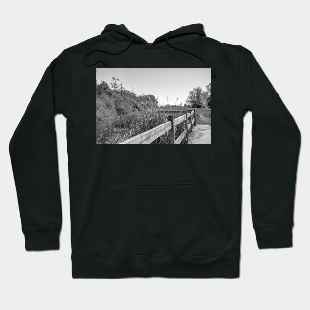 Wooden bridge over the canal in rural Norfolk Hoodie by yackers1